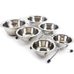 S M L Double Dog Bowls Diner Dish Durable Stainless Steel Dog Bowl anti Slip Removable Puppy Cat Food Water Pet Feeders