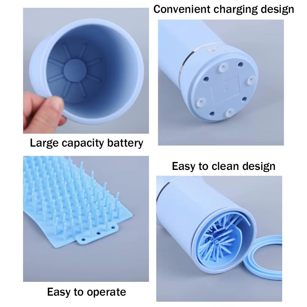 Dog Paw Cleaner Automatic Pet Foot Paw Washer Electric Paw Massager USB Cable Operated for Small Medium Dogs Cats