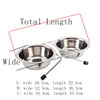 S M L Double Dog Bowls Diner Dish Durable Stainless Steel Dog Bowl anti Slip Removable Puppy Cat Food Water Pet Feeders