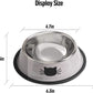 Cat Bowls for Food and Water,2Pcs  Non-Slip Stainless Steel Small 8 Oz Pet Bowl with Removable Rubber Base Dog Bowl,Stackable Puppy Dishes with Cute Cat Painted