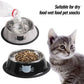 Cat Bowls for Food and Water,2Pcs  Non-Slip Stainless Steel Small 8 Oz Pet Bowl with Removable Rubber Base Dog Bowl,Stackable Puppy Dishes with Cute Cat Painted