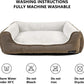 Durable Dog Bed Machine Washable Medium Dog Bed Square, Comfortable Puppy Dog Bed Medium