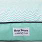 Now House for Pets by  Teal Chevron Cushion Dog Bed, Medium Medium Dog Bed Washable Dog Bed for Medium Dogs by Now House by