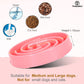 Large Slow Feeder Dog Bowl, Fun Maze Slow Eating Dog Bowls anti Gulping Bloat Stop Healthy Slow Food Bowl for Large Dogs Pink