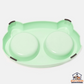 Cat Double Water and Food Bowls. Stainless Steel with Non-Slip Resin Station.