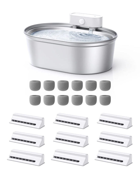 Uah Pet Stainless Steel Wireless Pet Water Fountain