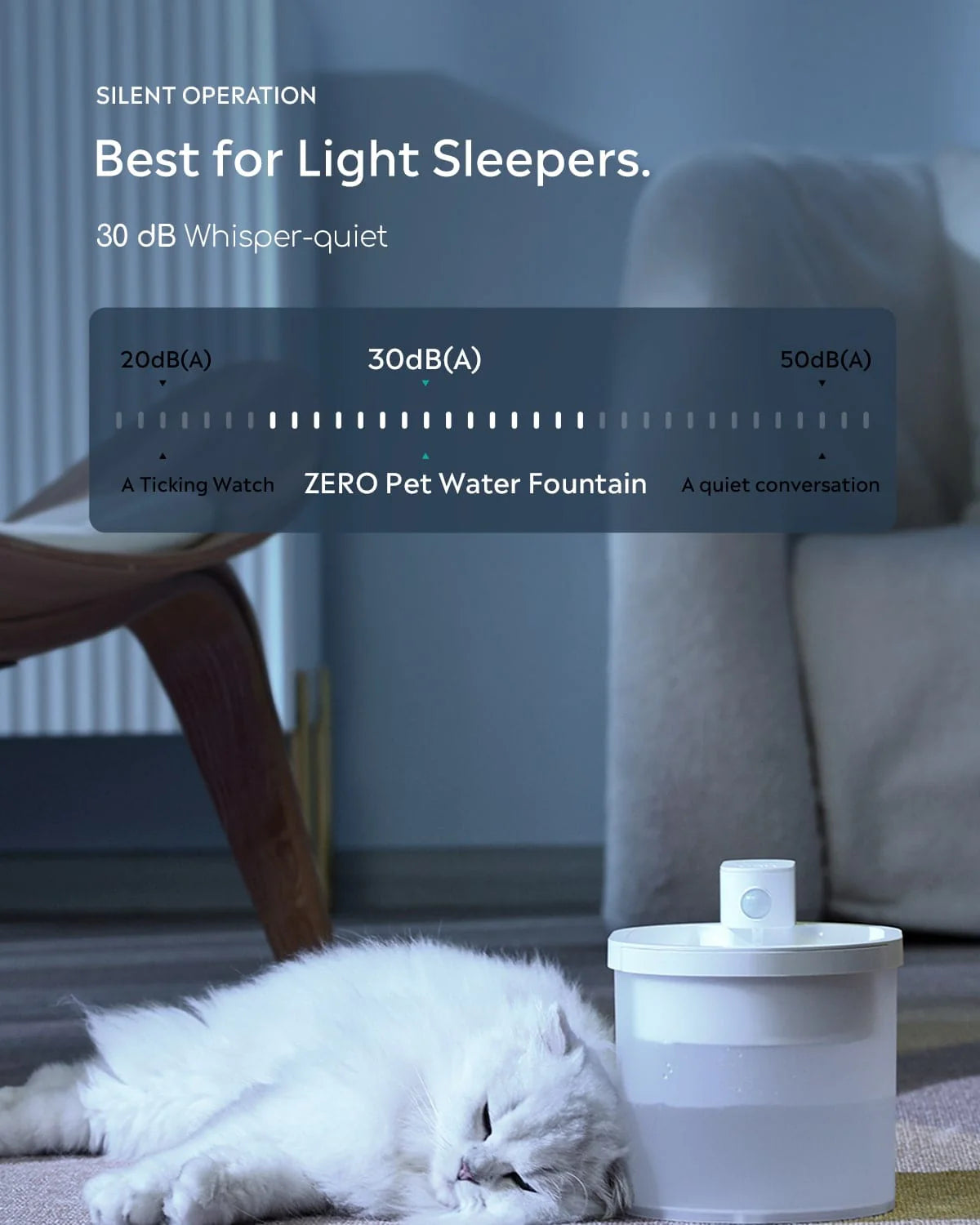 Uah Pet ZERO Wireless and Automatic Cat Water Fountain